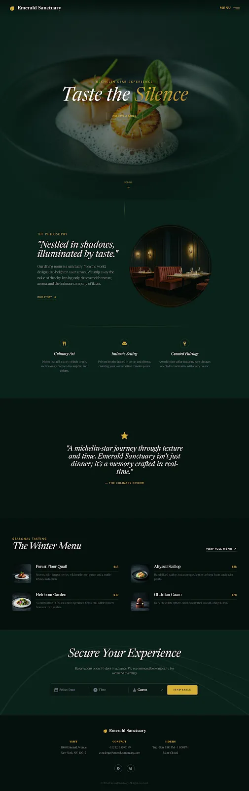 Emerald Sanctuary Fine Dining Home